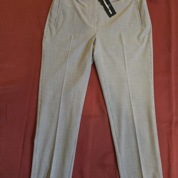 Karl Lagerfeld Black and White Checkered Cropped Pants - Picture 5 of 6